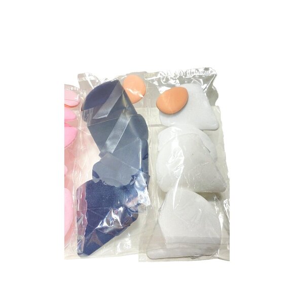 15pc Soft Triangle Make Up Sponges Powder Puffs, Pink, Black, White Lot, New - Picture 4 of 4